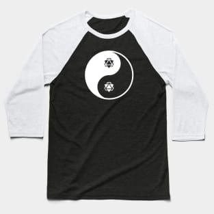 Yin Yang D20 Dice Baseball T-Shirt